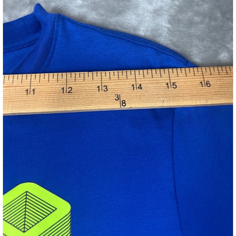 Psycho Bunny Mens Royal Blue Pima Cotton Neon 3D Graphic Tee Small - Picture 7 of 8